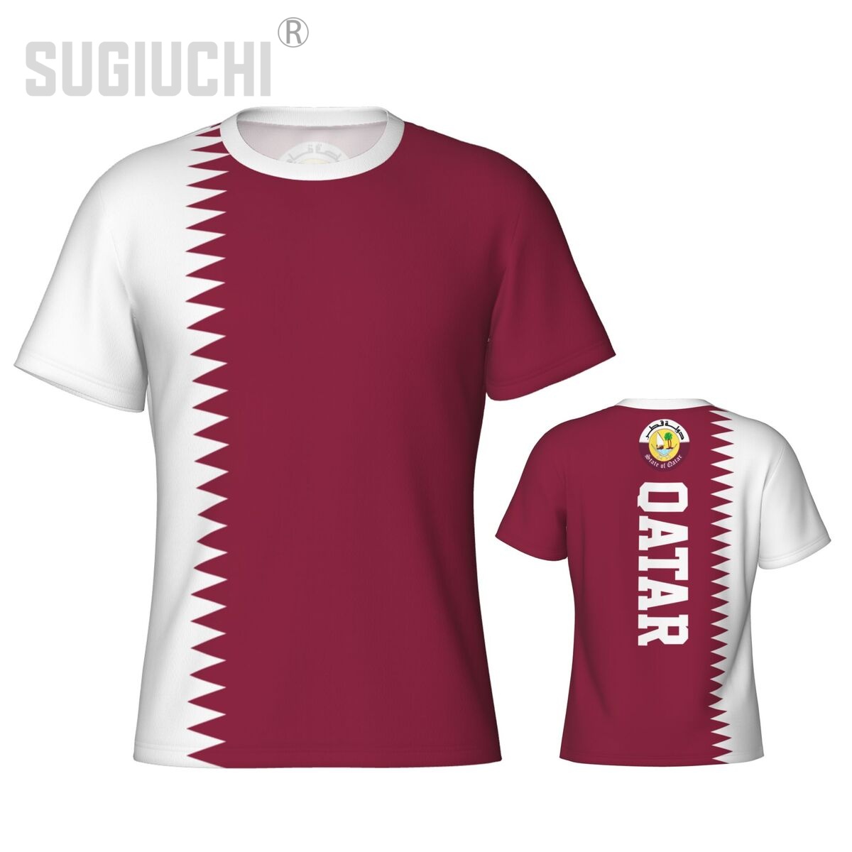 3D Printing Qatar - Camiseta deportiva ajustada con la bandera