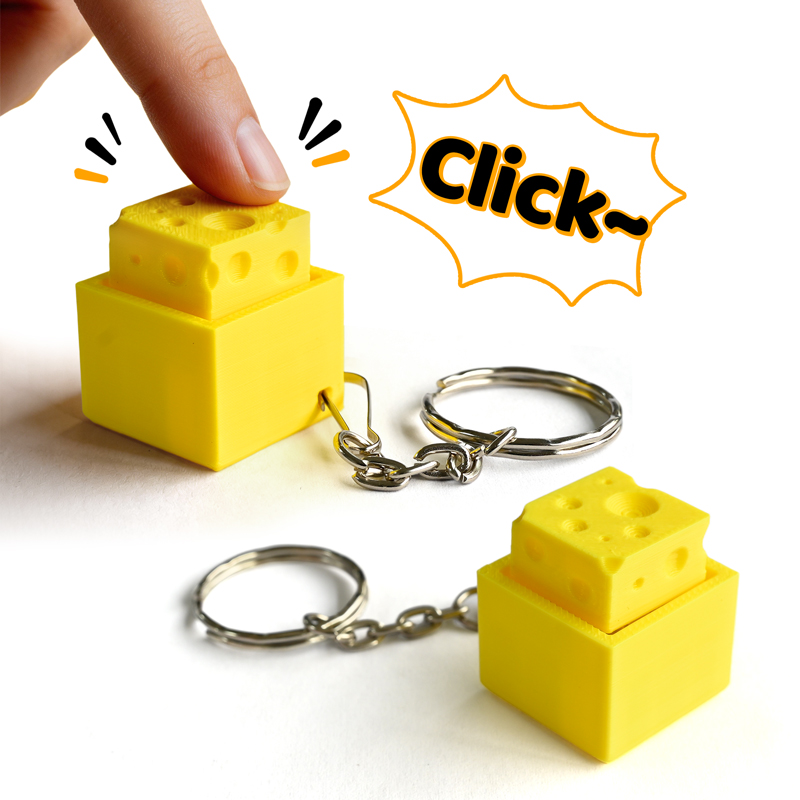 3D Printing Model - Llavero Antiestrés con Teclado Miniatura Impreso