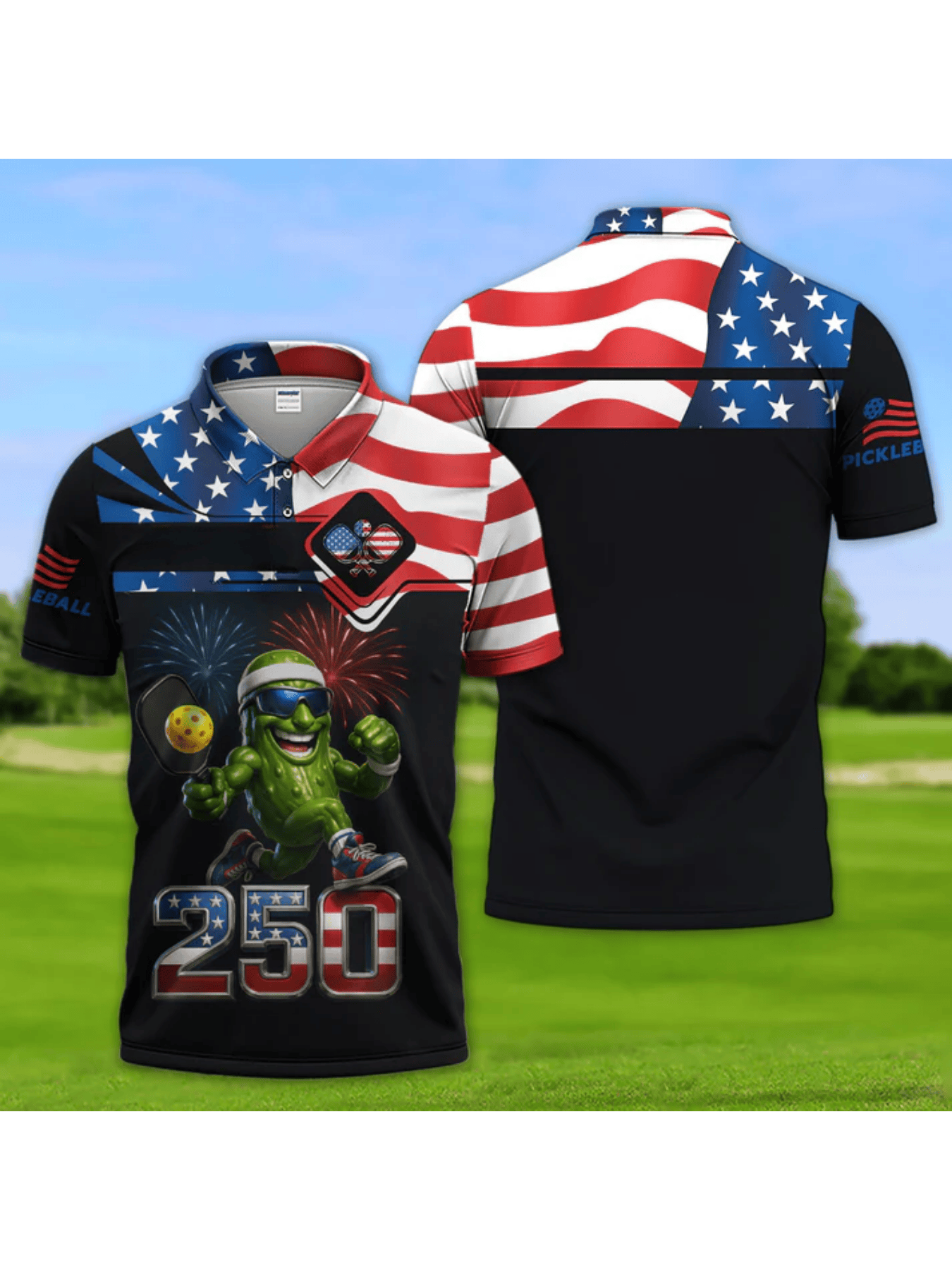 3D Printing Usa - Camiseta Polo para Hombre, 250.º Aniversario