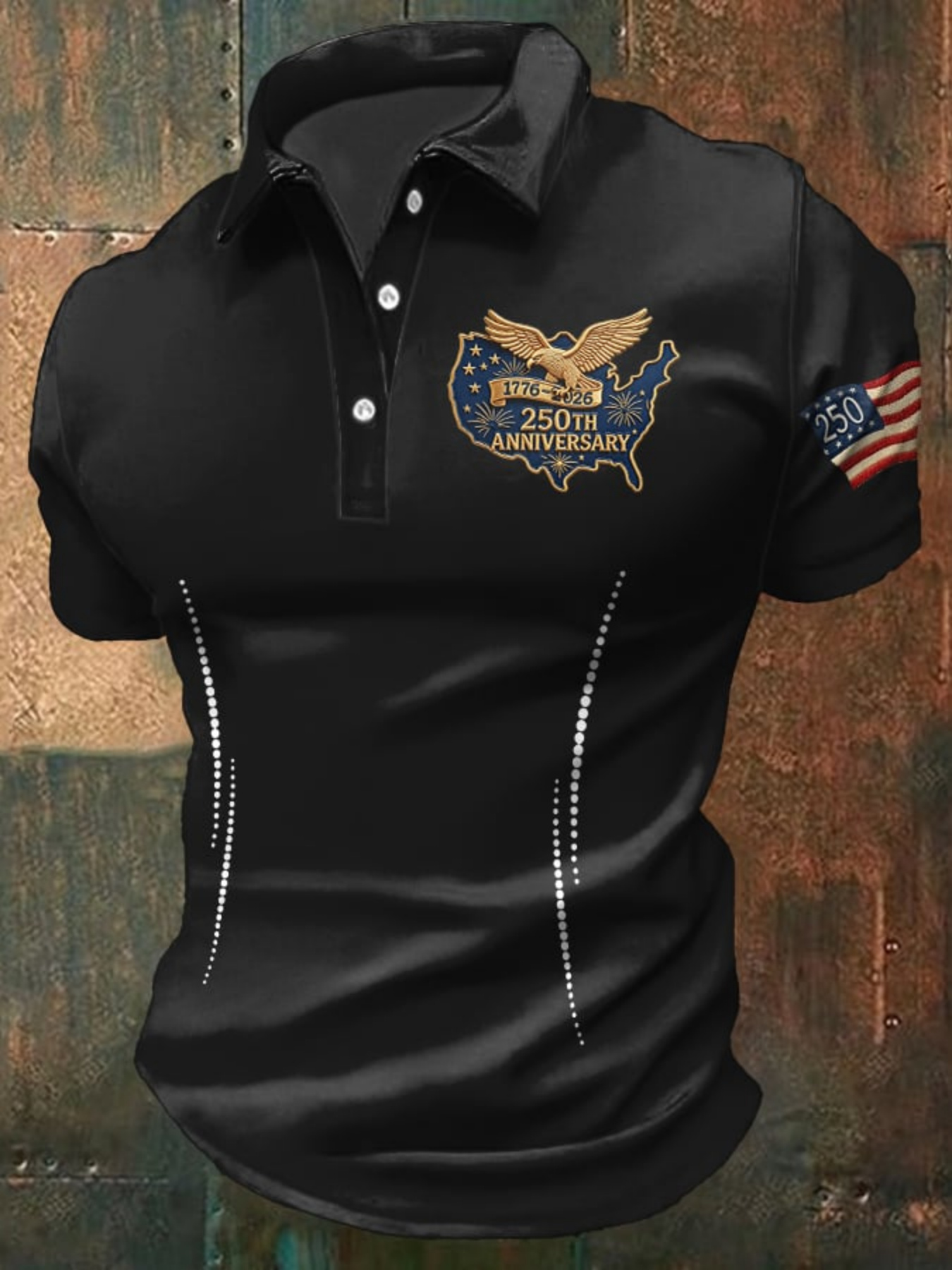 3D Printing Usa - Camiseta Polo para Hombre, 250.º Aniversario