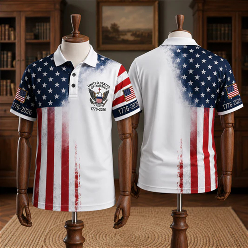 3D Printing Usa - Camiseta Polo para Hombre, 250 Aniversario