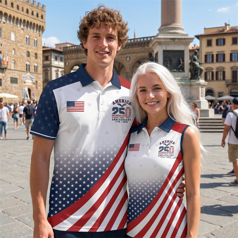 3D Printing Usa - Camiseta Polo Conmemorativa del 250 Aniversario