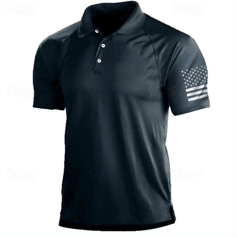 3D Printing Usa - Polo con estampado 3D de bandera
