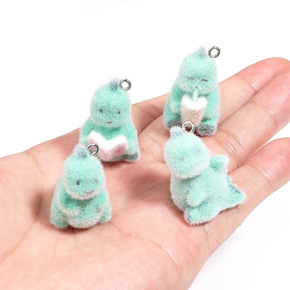 3D Printing Earrings - 4 Uds. Mini colgante de dinosaurio