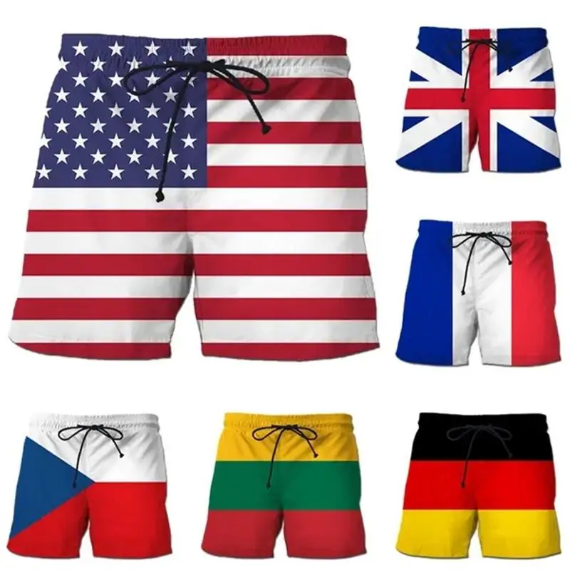 3D Printing Usa - Shorts de Playa para Hombre con