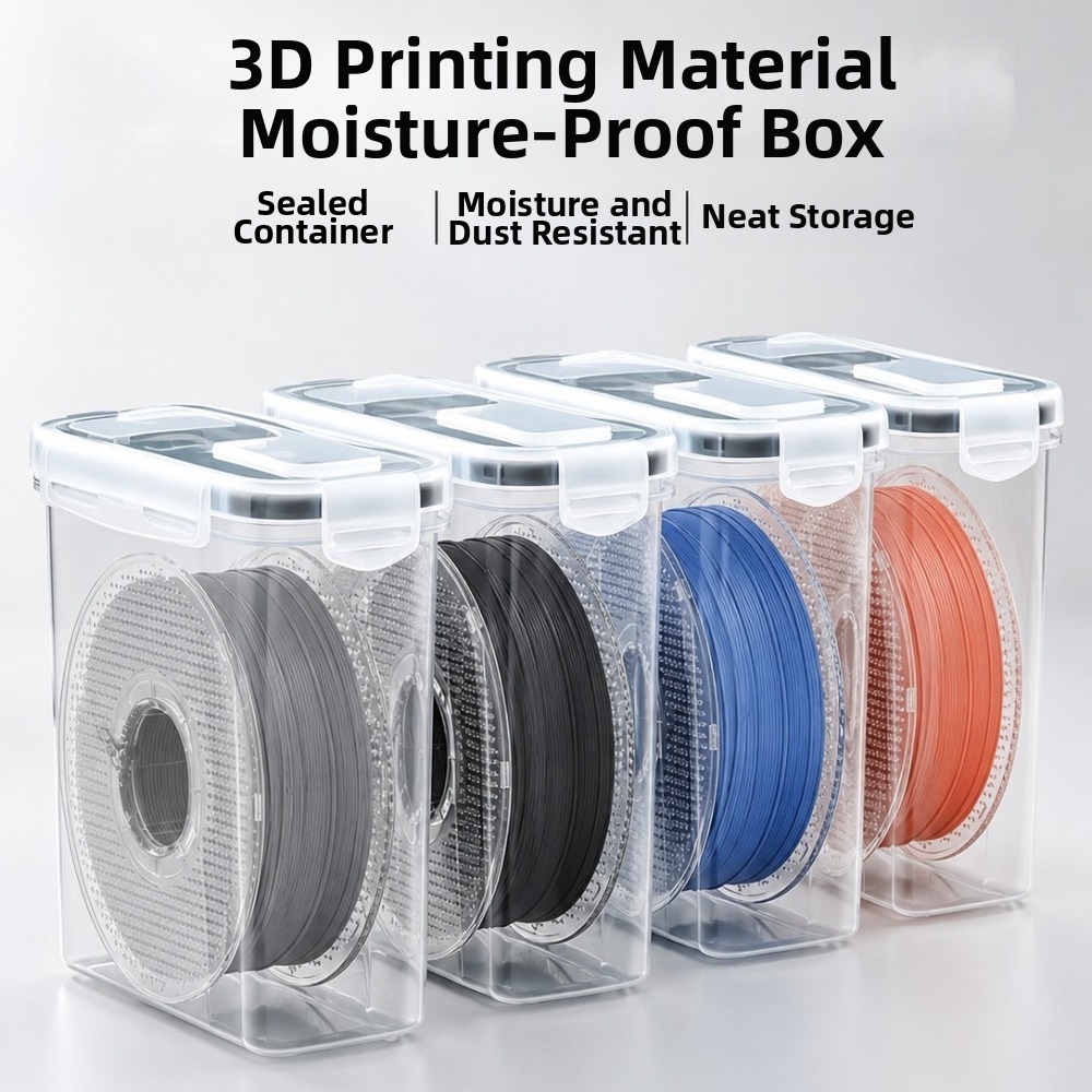 3D Printing For Medical - Contenedor Transparente para Filamentos, Hermético, a