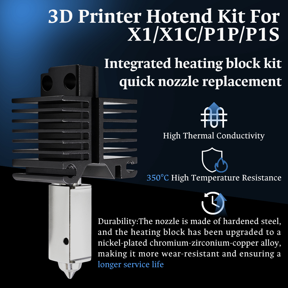 Hotend para Bambu Lab P1P X1C  - 3D Printing Bambu reseña y precio