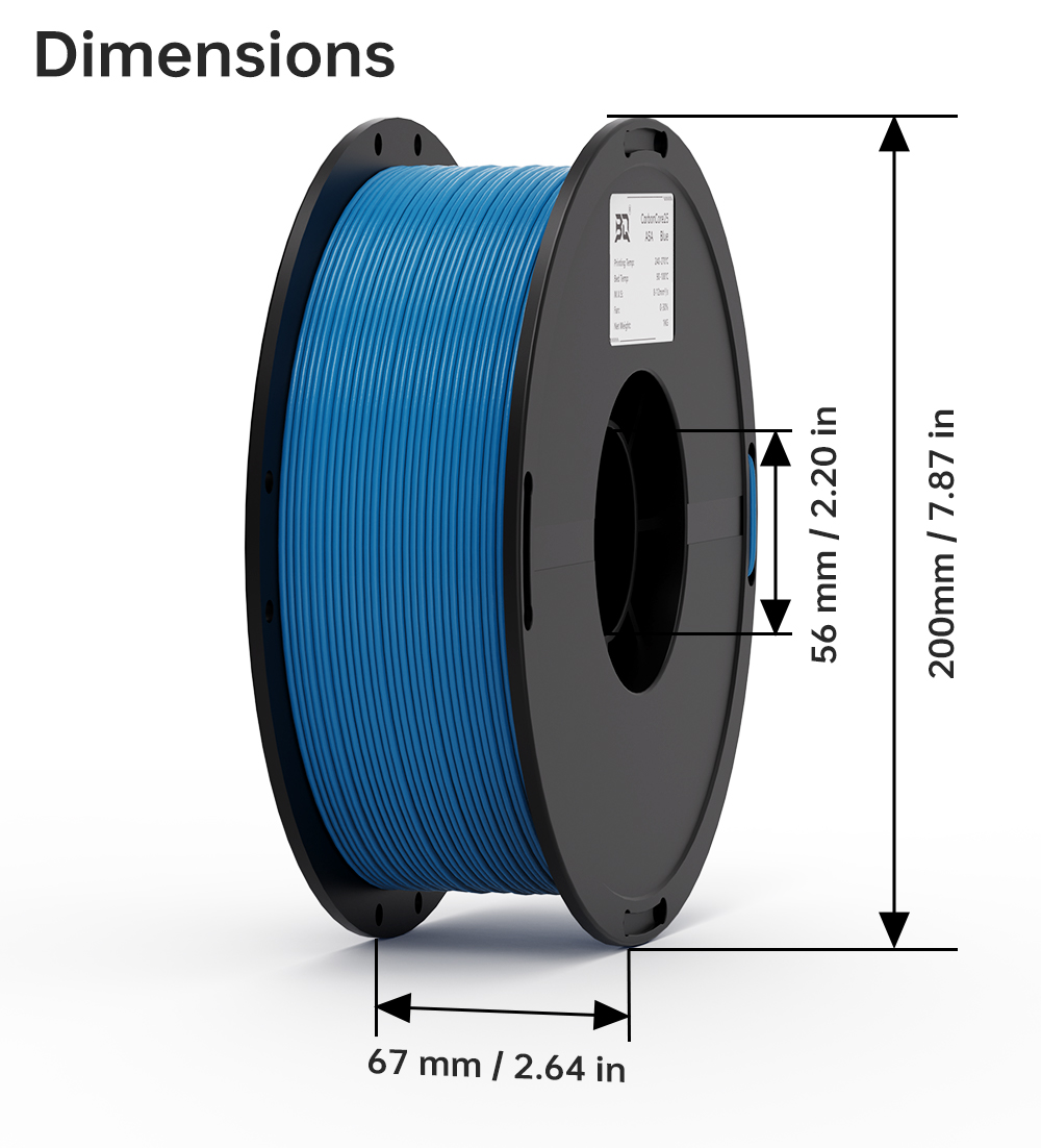 Filamento BIQU ASA-CarbonCore2 - Asa Filament Outdoor reseña y precio